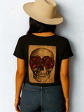 Crimson Bloom Tee